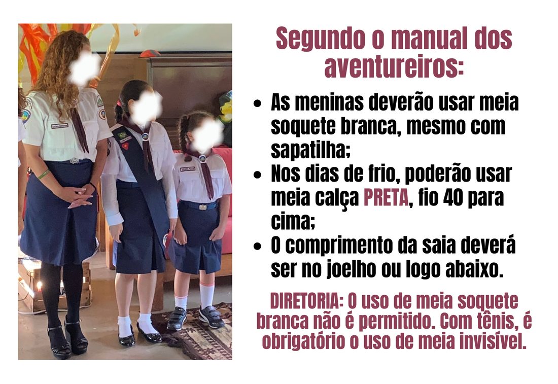 Meninas com uniforme de gala